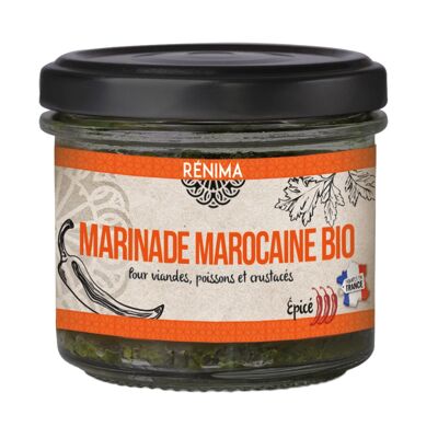 Marinade Marocaine Bio pour viandes, poissons, crustacés pimentée