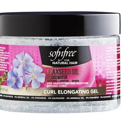 Gel allongeant pour les boucles à l'huile de lin et à l'eau de rose Sofnfree