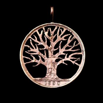 Frêne Arbre de Vie - Deux Shillings en argent massif (avant 1919)