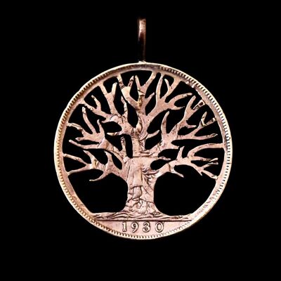 Ash Tree of Life - Media corona de plata maciza (anterior a 1919)