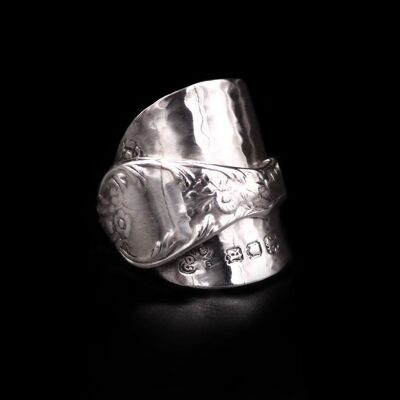 Bague cuillère à thé en argent sterling-