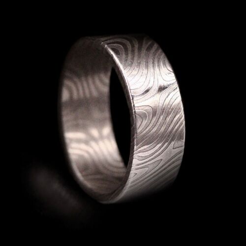 Austenitic Stainless Steel Damascus Ring Z1