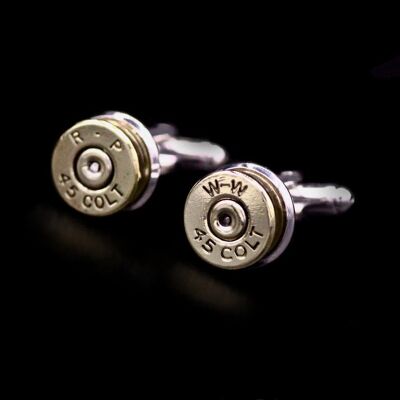 45 boutons de manchette Colt Bullet