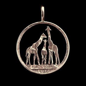 Famille Girafe - Demi-couronne non argentée (1947-1967)