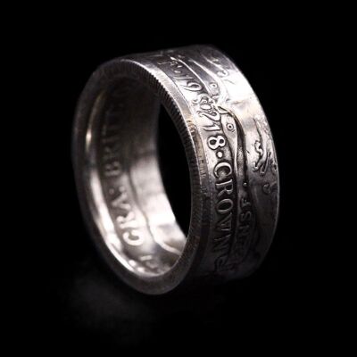Half-Crown Coin Ring - Half-Crown The year 1919, Sterling silver