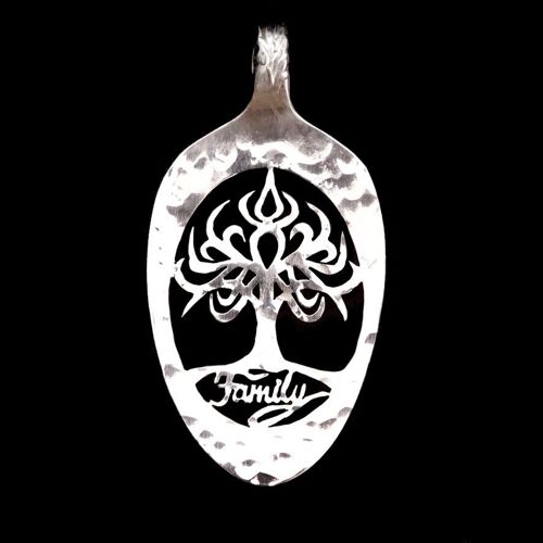 Celtic Tree of Life - Family Roots - Solid Silver Soup Spoon