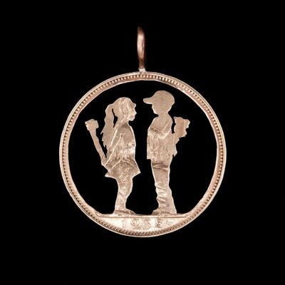 Boy Meets Girl ispirato a Banksy - Copper Penny (1900-1967)