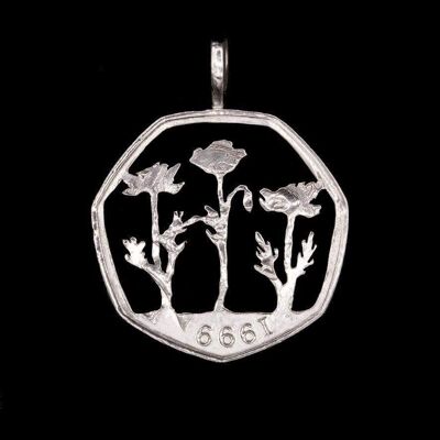 Poppy Field - Solid Silver Crown (contact us for specific dates)