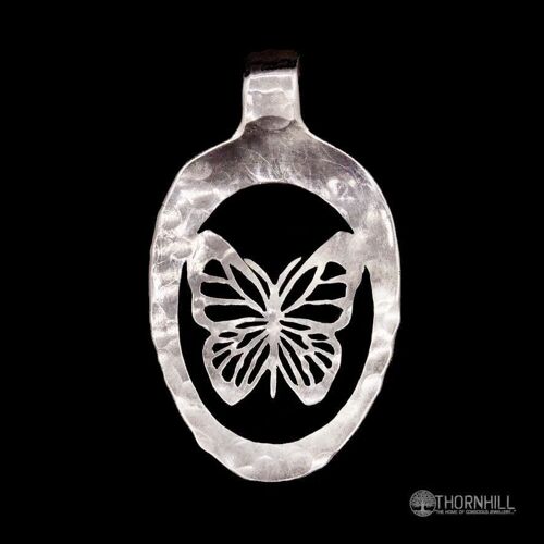 Monarch Butterfly - Solid Silver Tea Spoon (smaller)