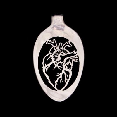 Human Heart - Solid Silver Table Spoon