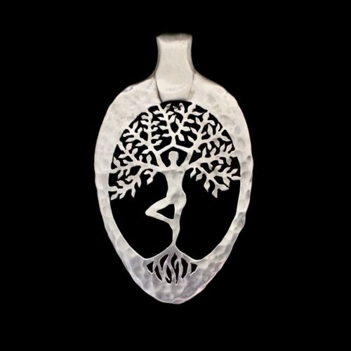 Yoga Woman Tree of Life - Silver Plated Table Spoon