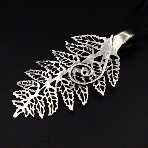 Fern Leaf - Solid Silver Soup Spoon