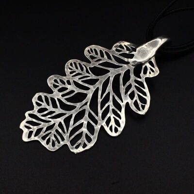 Oak Leaf - Silver Plated Serving Spoon (larger)