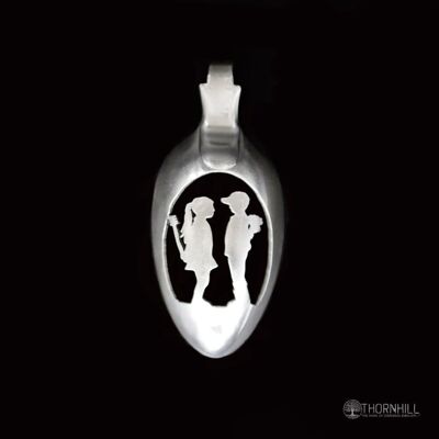 Banksy-tribute Boy and Girl Lovers' Tiff￼ - Solid Silver Table Spoon