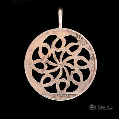 Simple Flower of Life - Copper Penny (1900-1967)