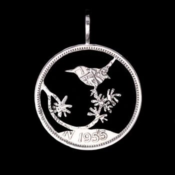 Oiseau sur une branche - Half Silver One Shilling (1920-47) 2
