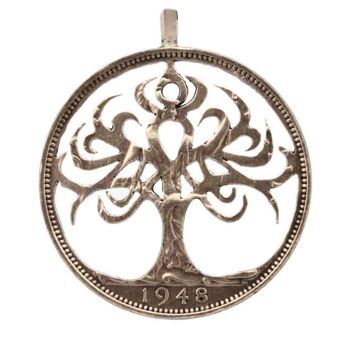 Pendentif pièce de monnaie arbre de vie celtique - Copper Penny (1900-1967) 2