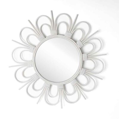 Espejos Flor - blanco 43x43x2