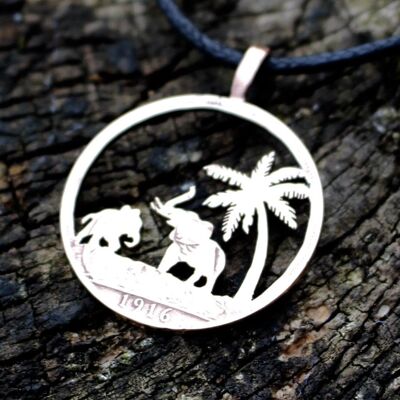 Elephants in Paradise - Solid Silver Dollar