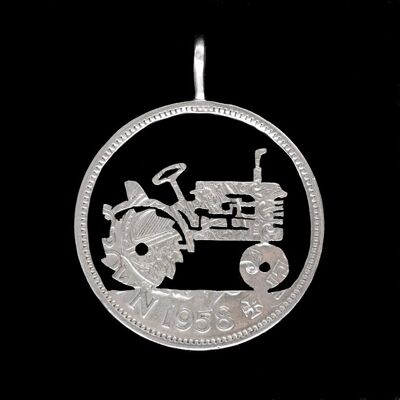 Massey Harris Tractor - Non Silver Half Crown (1947-67)