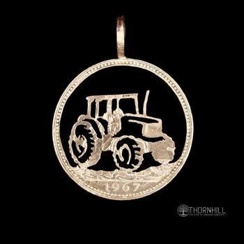 Tracteur agricole moderne - Penny en cuivre (1900-1967) 1