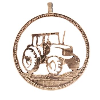 Tracteur de ferme moderne - Un shilling en argent massif (avant 1919) 2