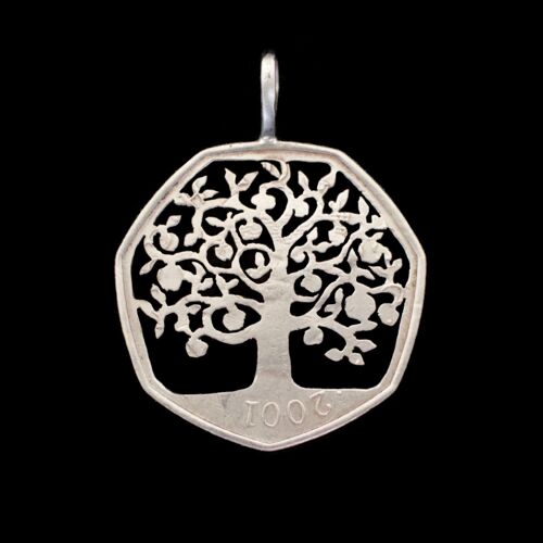 Apple Tree of Life - Solid Silver Two Shilling (pre 1919)