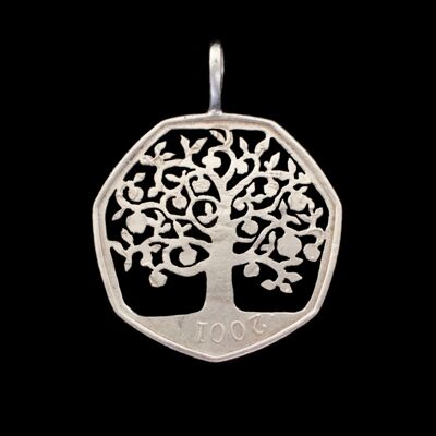Apple Tree of Life - Corona de plata sólida (contáctenos para fechas específicas)