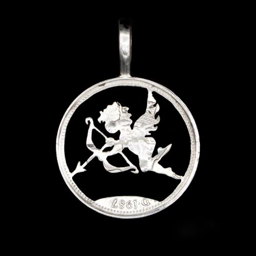 Cupid - Coin Pendant - Old Ten Pence (1968-92)