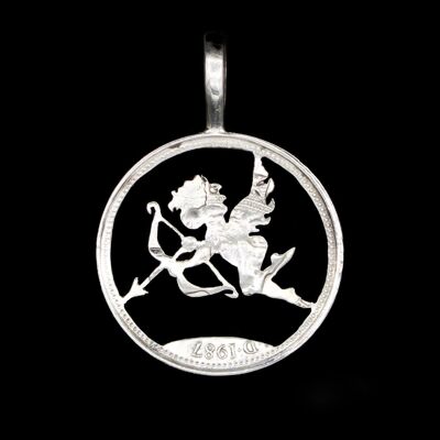 Cupidon - Pendentif Pièce - Demi Argent Un Shilling (1920-47)