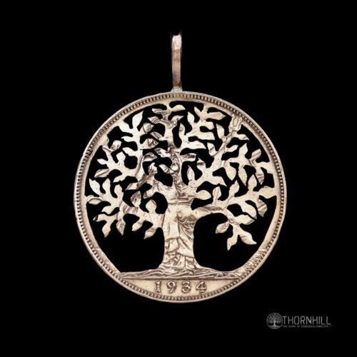 Oak Tree of Life - Solid Silver Two Shilling (pre 1919)