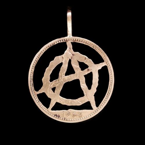 Anarchy Symbol - Copper Penny (1900-1967)