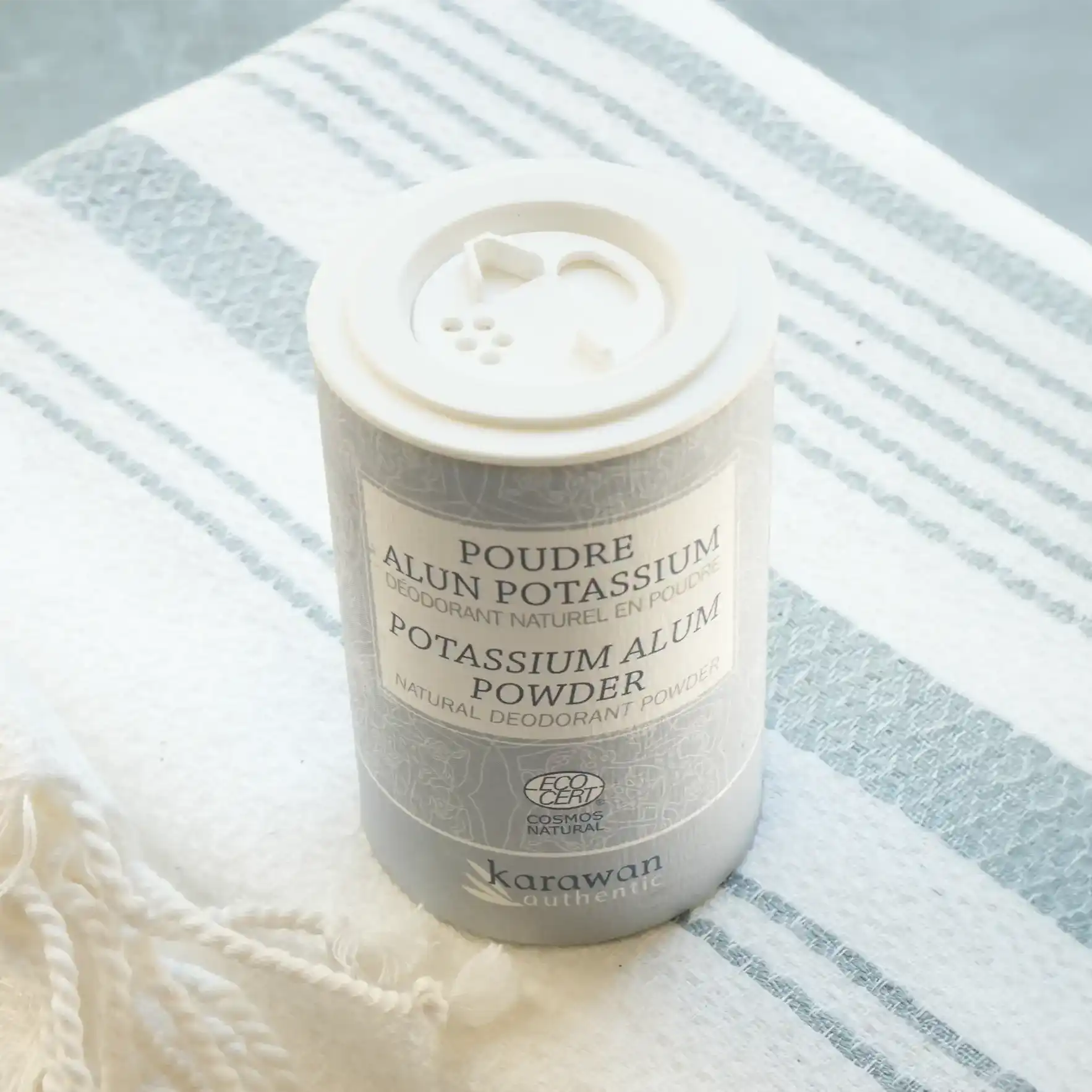 PIERRE NATURELLE D'ALUN POTASSIUM EN POUDRE - BOITE SALIÈRE 90G