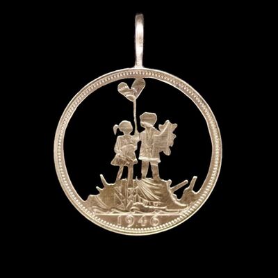 Banksy-inspired Boy & Girl - Solid Silver Dollar