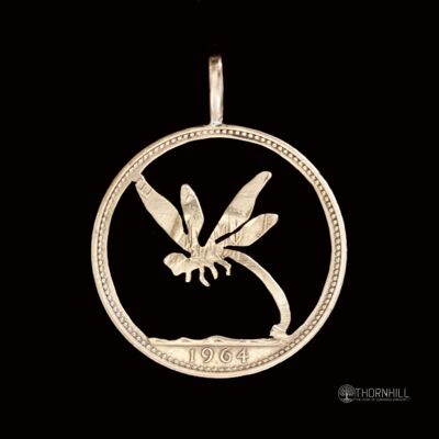 Libelle 02 - Halbe Krone aus massivem Silber (vor 1919)