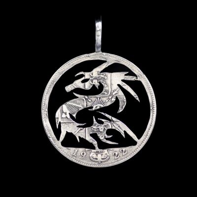 Dragon d'art martial - Demi argent deux shillings (1920-47)