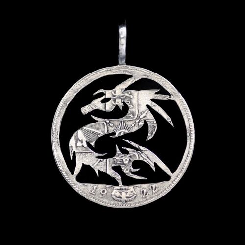 Martial Art Dragon - Half Silver Half Crown (1920-47)