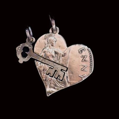 Key to My Heart - Media corona de plata maciza (anterior a 1919)