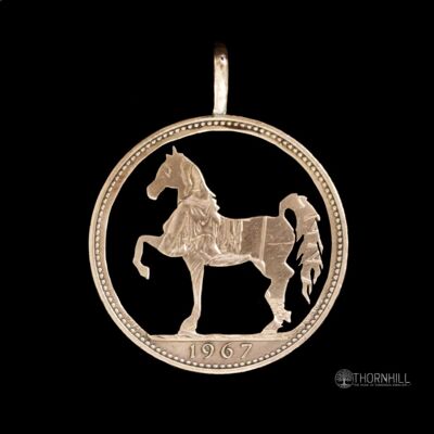 Dressage Horse - Half Silver Two Shilling (1920-47)