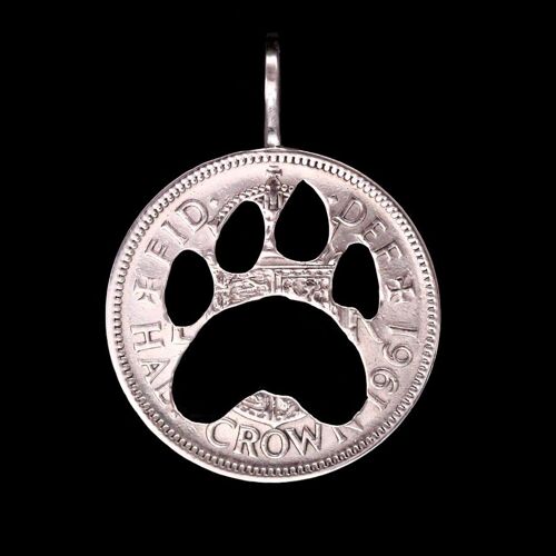 Paw Print - Solid Silver Sixpence (pre 1919)