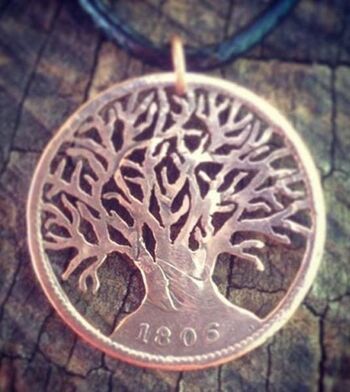 Chunky Tree of Life - Demi-couronne en argent massif (avant 1919) 2