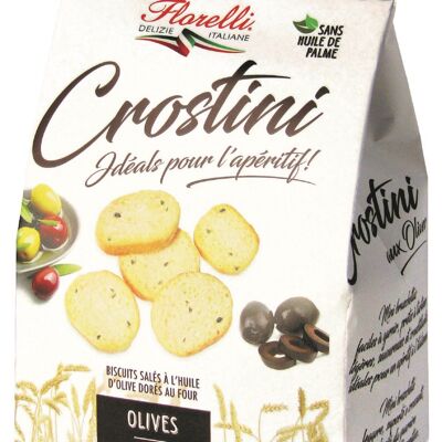 FLORELLI CROSTINI OLIVES NOIRES 100G