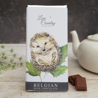 Barra de chocolate belga de lujo Mr Prickles Hedgehog (paquete de 3)
