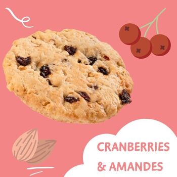 🍪Cookies Cranberries & Amandes  - étui de 4*2 cookies (120g) 3