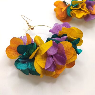 Boucles d'oreilles fleuries Louisa colorées