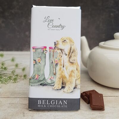 Waiting for Walkies Luxury Belgian Chocolate Bar (pack of 3)