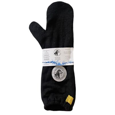 Products Microfibre Dog Drying Gloves - Black With Yellow