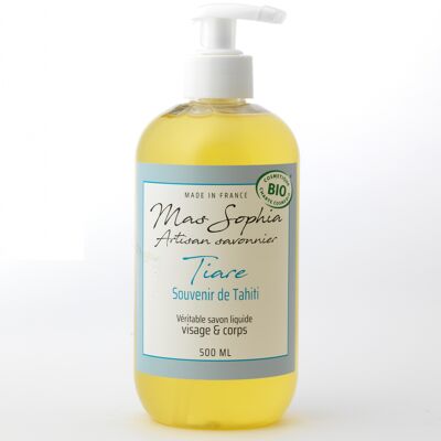 VERTIBALE ORGANIC LIQUID SOAP SCENTED WITH TIARE TAHITI 500ml