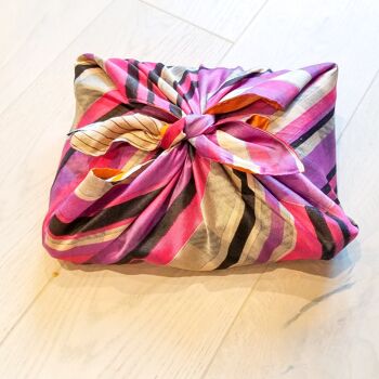 Emballage cadeau sari réutilisable, upcyclé et réversible - Extra large (75x75cm) 10