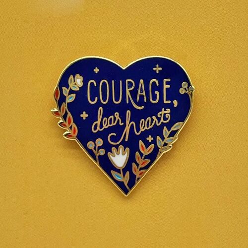 Courage Dear Hearts Enamel Pin